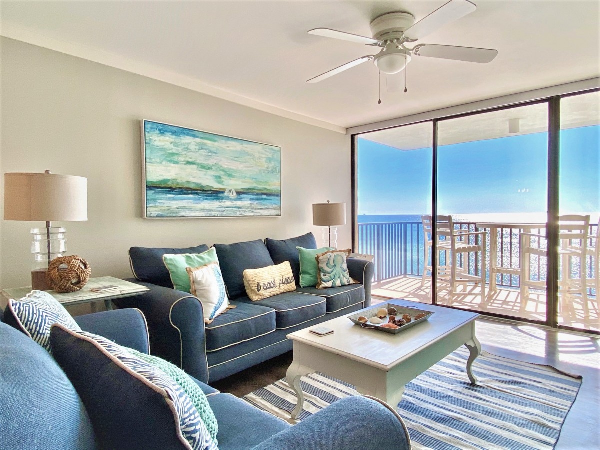 comfortable balcony in our Panama City Beach vacation rental